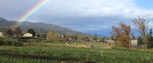 The Farm with a rainbow